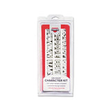 Character Kit, Letters, Numbers, Symbols, White, Helvetica, 258 Pieces