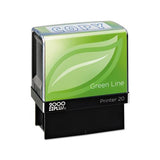 Green Line Message Stamp, Copy, 1 1-2 X 9-16, Blue