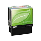Green Line Message Stamp, Entered, 1 1-2 X 9-16, Red