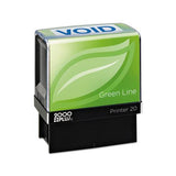 Green Line Message Stamp, Void, 1 1-2 X 9-16, Blue