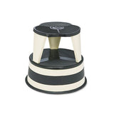 Kik-step Steel Step Stool, 2-step, 350 Lb Capacity, 16" Dia. X 14.25h, Sand