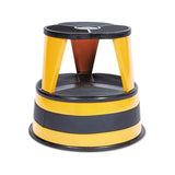 Kik-step Steel Step Stool, 2-step, 350 Lb Capacity, 16" Dia. X 14.25h, Orange