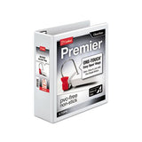 Premier Easy Open Clearvue Locking Slant-d Ring Binder, 3 Rings, 3" Capacity, 11 X 8.5, White