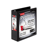 Premier Easy Open Clearvue Locking Slant-d Ring Binder, 3 Rings, 3" Capacity, 11 X 8.5, Black