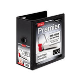 Premier Easy Open Clearvue Locking Slant-d Ring Binder, 3 Rings, 5" Capacity, 11 X 8.5, Black