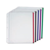 Expanding Zipper Binder Pocket, 11 X 8.5, Assorted Colors, 5-pack