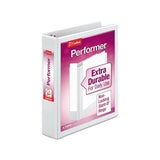 Performer Clearvue Slant-d Ring Binder, 3 Rings, 1.5" Capacity, 11 X 8.5, White