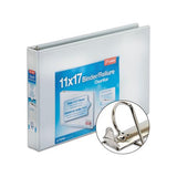 Clearvue Slant-d Ring Binder, 3 Rings, 2" Capacity, 11 X 17, White