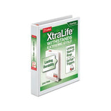 Xtralife Clearvue Non-stick Locking Slant-d Ring Binder, 3 Rings, 1" Capacity, 11 X 8.5, White