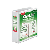 Xtralife Clearvue Non-stick Locking Slant-d Ring Binder, 3 Rings, 2" Capacity, 11 X 8.5, White