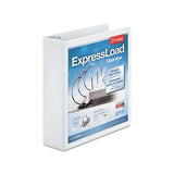 Expressload Clearvue Locking D-ring Binder, 3 Rings, 2" Capacity, 11 X 8.5, White