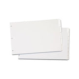 Write 'n Erase Tabloid Index Dividers, 5-tab, 11 X 17, White, 1 Set