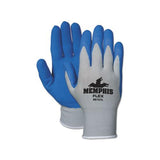 Memphis Flex Seamless Nylon Knit Gloves, Large, Blue-gray, Dozen
