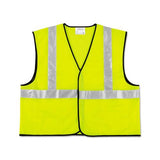 Class 2 Safety Vest, Fluorescent Lime W-silver Stripe, Polyester, 2x-large