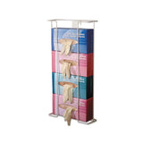 Wire Wall-mount Glove Box Holder, 4-box, Horizontal, Stainless Steel, White