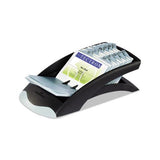 Visifix Desk Business Card File, Holds 200 4 1-8 X 2 7-8 Cards, Graphite-black