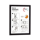Duraframe Sign Holder, 8 1-2 X 11, Black Frame, 2 Per Pack