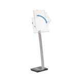 Info Sign Duo Floor Stand, Tabloid-size Inserts, 15 X 50, Clear