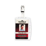 Id-security Card Holder Set, Vertical-horizontal, Clip, Clear, 25-pack