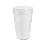 Foam Drink Cups, 16oz, White, 25-bag, 40 Bags-carton
