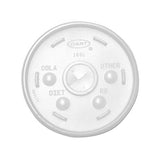 Plastic Lids, For 16oz Hot-cold Foam Cups, Straw-slot Lid, White, 1000-carton