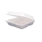 Foam Container, Hinged Lid, 3-comp, 9 1-2 X 9 1-4 X 3, 200-carton