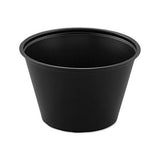 Polystyrene Portion Cups, 4 Oz, Black, 250-bag, 10 Bags-carton