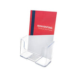 Docuholder For Countertop-wall-mount, Booklet Size, 6.5w X 3.75d X 7.75h, Clear