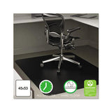 Economat All Day Use Chair Mat For Hard Floors, 45 X 53, Rectangular, Black