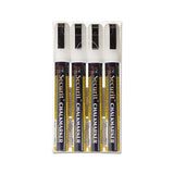 Wet Erase Markers, Medium Chisel Tip, White, 4-pack