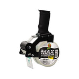 Max Packaging Tape With Pistol Grip Dispenser, 3" Core, 1.88" X 54.6 Yds, Crystal Clear