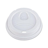 Dome Drink-thru Lids, Fits 10, 12, 16oz Paper Hot Cups, White, 1000-carton