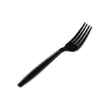 Plastic Cutlery, Heavyweight Forks, Black, 1,000-carton
