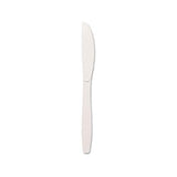 Plastic Cutlery, Heavy Mediumweight Knives, White, 1,000-carton