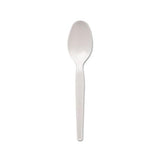 Plastic Cutlery, Heavy Mediumweight Teaspoons, White, 1,000-carton