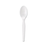 Individually Wrapped Polystyrene Cutlery, Teaspoons, White, 1,000-carton