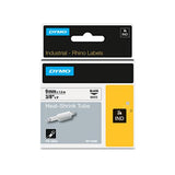 Rhino Heat Shrink Tubes Industrial Label Tape, 0.37" X 5 Ft, White-black Print