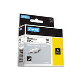 Rhino Heat Shrink Tubes Industrial Label Tape, 0.75" X 5 Ft, White-black Print