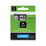 D1 High-performance Polyester Removable Label Tape, 0.37" X 23 Ft, Black On Clear