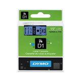 D1 High-performance Polyester Removable Label Tape, 0.5" X 23 Ft, Black On Blue