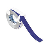 Self-adhesive Glossy Labeling Tape For Embossers, 0.37" X 12 Ft Roll, Blue