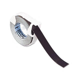 Self-adhesive Glossy Labeling Tape For Embossers, 0.37" X 12 Ft Roll, Black