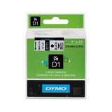 D1 High-performance Polyester Removable Label Tape, 1" X 23 Ft, Black On White