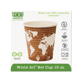 World Art Renewable Compostable Hot Cups, 10 Oz., 50-pk, 20 Pk-ct