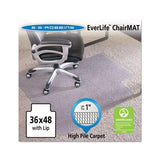 Performance Series Chair Mat With Anchorbar For Carpet Up To 1", 36 X 48, Clear