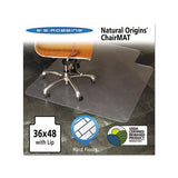 Natural Origins Chair Mat With Lip For Hard Floors, 36 X 48, Clear
