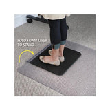 Sit Or Stand Mat For Carpet Or Hard Floors, 36 X 53 With Lip, Clear-black