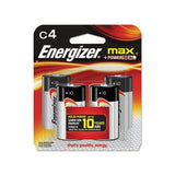 Max Alkaline C Batteries, 1.5v, 4-pack