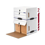 Side-tab Storage Boxes, Letter Files, White-blue, 12-carton