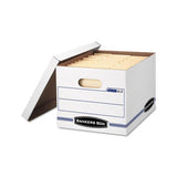 Easylift Basic-duty Strength Storage Boxes, Letter Files, 12.75" X 13.25" X 10.5", White-blue, 12-carton